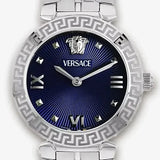 Buy Shop Versace Daphnis Analog Blue Dial Silver Steel Strap Watch for Women - VEOCA0124 USA Online