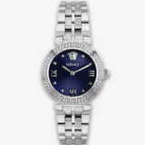 Buy Shop Versace Daphnis Analog Blue Dial Silver Steel Strap Watch for Women - VEOCA0124 USA Online