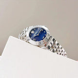 Buy Shop Versace Daphnis Analog Blue Dial Silver Steel Strap Watch for Women - VEOCA0124 USA Online