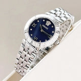 Buy Shop Versace Daphnis Analog Blue Dial Silver Steel Strap Watch for Women - VEOCA0124 USA Online