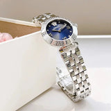 Buy Shop Versace Daphnis Analog Blue Dial Silver Steel Strap Watch for Women - VEOCA0124 USA Online