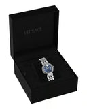 Buy Shop Versace Daphnis Analog Blue Dial Silver Steel Strap Watch for Women - VEOCA0124 USA Online