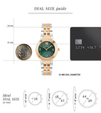 Buy Shop Versace Daphnis Analog Green Dial Two Tone Steel Strap Watch for Women - VEOCA0224 USA Online
