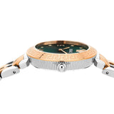Buy Shop Versace Daphnis Analog Green Dial Two Tone Steel Strap Watch for Women - VEOCA0224 USA Online