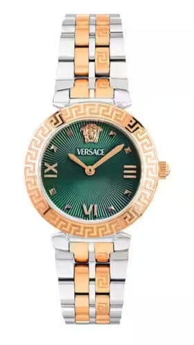 Buy Shop Versace Daphnis Analog Green Dial Two Tone Steel Strap Watch for Women - VEOCA0224 USA Online
