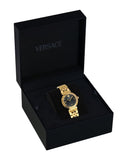 Buy Shop Versace Daphnis Quartz Black Dial Gold Steel Strap Watch for Women - VEOCA0524 USA Online