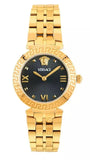 Buy Shop Versace Daphnis Quartz Black Dial Gold Steel Strap Watch for Women - VEOCA0524 USA Online
