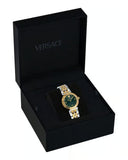 Buy Shop Versace Daphnis Quartz Green Dial Two Tone Steel Strap Watch for Women - VEOCA0424 USA Online