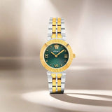 Buy Shop Versace Daphnis Quartz Green Dial Two Tone Steel Strap Watch for Women - VEOCA0424 USA Online