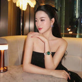 Buy Shop Versace Daphnis Quartz Green Dial Two Tone Steel Strap Watch for Women - VEOCA0424 USA Online