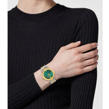 Buy Shop Versace Daphnis Quartz Green Dial Two Tone Steel Strap Watch for Women - VEOCA0424 USA Online