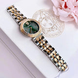 Buy Shop Versace Daphnis Quartz Green Dial Two Tone Steel Strap Watch for Women - VEOCA0424 USA Online