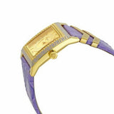 Buy Shop Versace Day Glam Chronograph Gold Dial Purple Leather Strap Watch for Women - VQF040015 USA Online