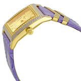 Buy Shop Versace Day Glam Chronograph Gold Dial Purple Leather Strap Watch for Women - VQF040015 USA Online