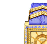Buy Shop Versace Day Glam Chronograph Gold Dial Purple Leather Strap Watch for Women - VQF040015 USA Online