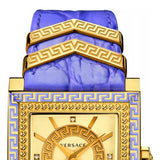Buy Shop Versace Day Glam Chronograph Gold Dial Purple Leather Strap Watch for Women - VQF040015 USA Online