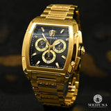 Buy Shop Versace Dominus Chronograph Black Dial Gold Steel Strap Watch For Men - VE6H00523 USA Online