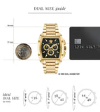 Buy Shop Versace Dominus Chronograph Black Dial Gold Steel Strap Watch For Men - VE6H00523 USA Online