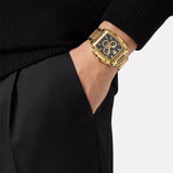 Buy Shop Versace Dominus Chronograph Black Dial Gold Steel Strap Watch For Men - VE6H00523 USA Online
