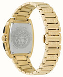 Buy Shop Versace Dominus Chronograph Black Dial Gold Steel Strap Watch For Men - VE6H00523 USA Online