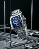 Buy Shop Versace Dominus Chronograph Blue Dial Silver Steel Strap Watch For Men - VE6H00423 USA Online