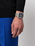 Buy Shop Versace Dominus Chronograph Blue Dial Silver Steel Strap Watch For Men - VE6H00423 USA Online