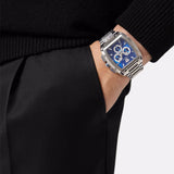 Buy Shop Versace Dominus Chronograph Blue Dial Silver Steel Strap Watch For Men - VE6H00423 USA Online