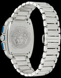 Buy Shop Versace Dominus Chronograph Blue Dial Silver Steel Strap Watch For Men - VE6H00423 USA Online