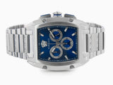 Buy Shop Versace Dominus Chronograph Blue Dial Silver Steel Strap Watch For Men - VE6H00423 USA Online