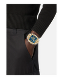Buy Shop Versace Dominus Chronograph Blue Dial Two Tone Steel Strap Watch For Men - VE6H00723 USA Online