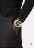 Buy Shop Versace Dominus Chronograph Blue Dial Two Tone Steel Strap Watch For Men - VE6H00723 USA Online