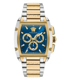 Buy Shop Versace Dominus Chronograph Blue Dial Two Tone Steel Strap Watch For Men - VE6H00723 USA Online