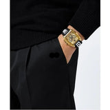 Buy Shop Versace Dominus Chronograph Gold Dial Black Silicone Strap Watch For Men - VE6H00223 USA Online