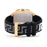Buy Shop Versace Dominus Chronograph Gold Dial Black Silicone Strap Watch For Men - VE6H00223 USA Online