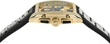 Buy Shop Versace Dominus Chronograph Gold Dial Black Silicone Strap Watch For Men - VE6H00223 USA Online