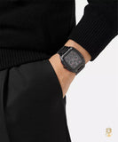 Buy Shop Versace Dominus Chronograph Quartz Black Dial Black Steel Strap Watch For Men - VE6H00623 USA Online