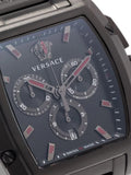 Buy Shop Versace Dominus Chronograph Quartz Black Dial Black Steel Strap Watch For Men - VE6H00623 USA Online