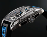 Buy Shop Versace Dominus Chronograph Silver Dial Black Rubber Strap Watch For Men - VE6H00123 USA Online