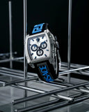 Buy Shop Versace Dominus Chronograph Silver Dial Black Rubber Strap Watch For Men - VE6H00123 USA Online
