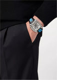 Buy Shop Versace Dominus Chronograph Silver Dial Black Rubber Strap Watch For Men - VE6H00123 USA Online
