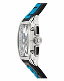 Buy Shop Versace Dominus Chronograph Silver Dial Black Rubber Strap Watch For Men - VE6H00123 USA Online