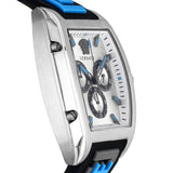 Buy Shop Versace Dominus Chronograph Silver Dial Black Rubber Strap Watch For Men - VE6H00123 USA Online