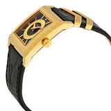 Buy Shop Versace VD-25 Diamonds Black Dial Black Leather Strap Watch for Women - VQF020015 USA Online