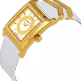 Buy Shop Versace DV25 Diamonds White Dial White Leather Strap Watch For Women - VQF060015 USA Online