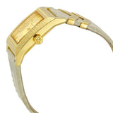 Buy Shop Versace DV-25 Gold Dial Off White Leather Strap Watch for Women - VQF030015 USA Online