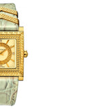 Buy Shop Versace DV-25 Gold Dial Off White Leather Strap Watch for Women - VQF030015 USA Online