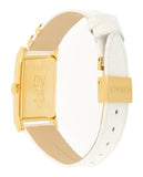 Buy Shop Versace DV25 Diamonds White Dial White Leather Strap Watch For Women - VQF060015 USA Online