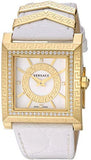 Buy Shop Versace DV25 Diamonds White Dial White Leather Strap Watch For Women - VQF060015 USA Online