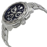 Buy Shop Versace Dylos Chronograph Blue Dial Silver Steel Strap Watch for Men - VQC090016 USA Online