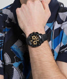 Buy Shop Versace Dylos Chronograph Black Dial Black Rubber Strap Watch for Men - VQC020015 USA Online